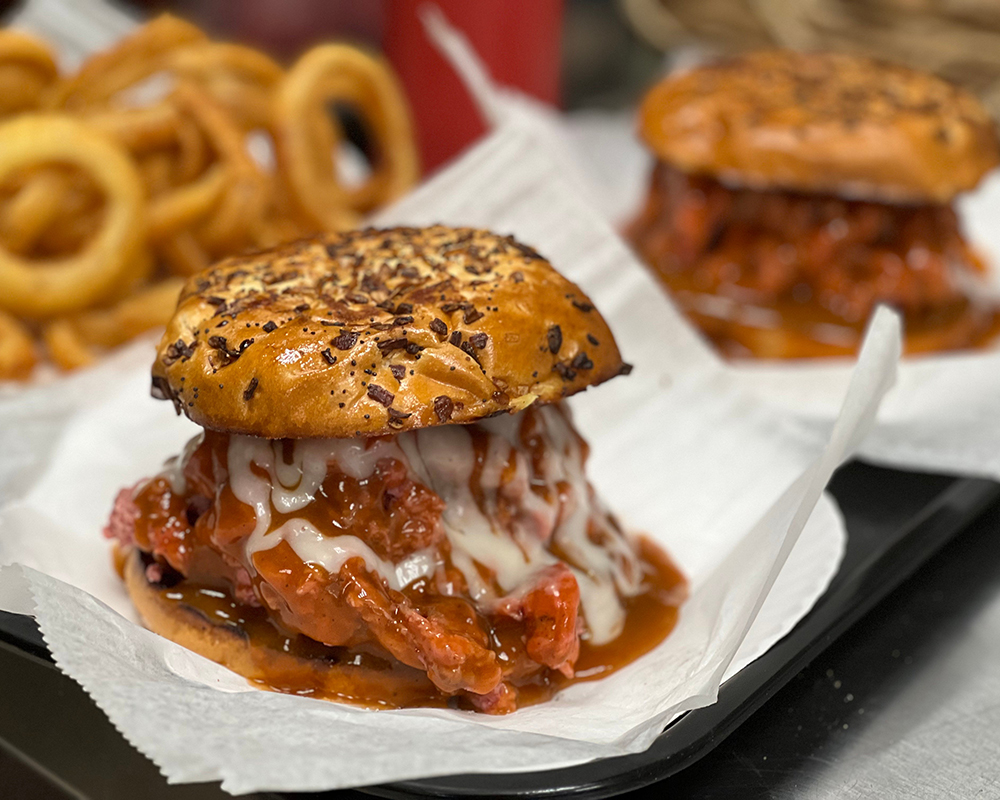 A North Shore roast beef three-way